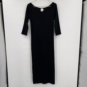 The Nines By HATCH Maternity Black Knit Ribbed 3/4 Sleeve Women's M